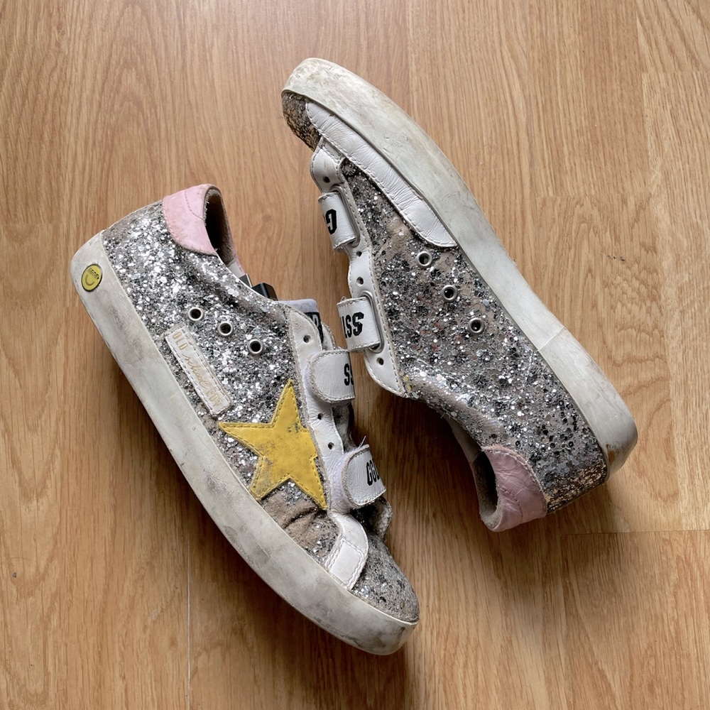 Girls Golden Goose glitter sneakers